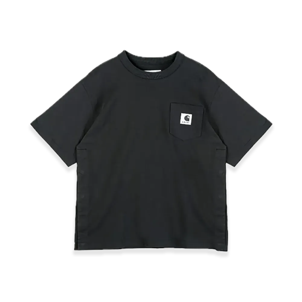 sacai x Carhartt WIP Cotton Jersey T-Shirt "Black"
