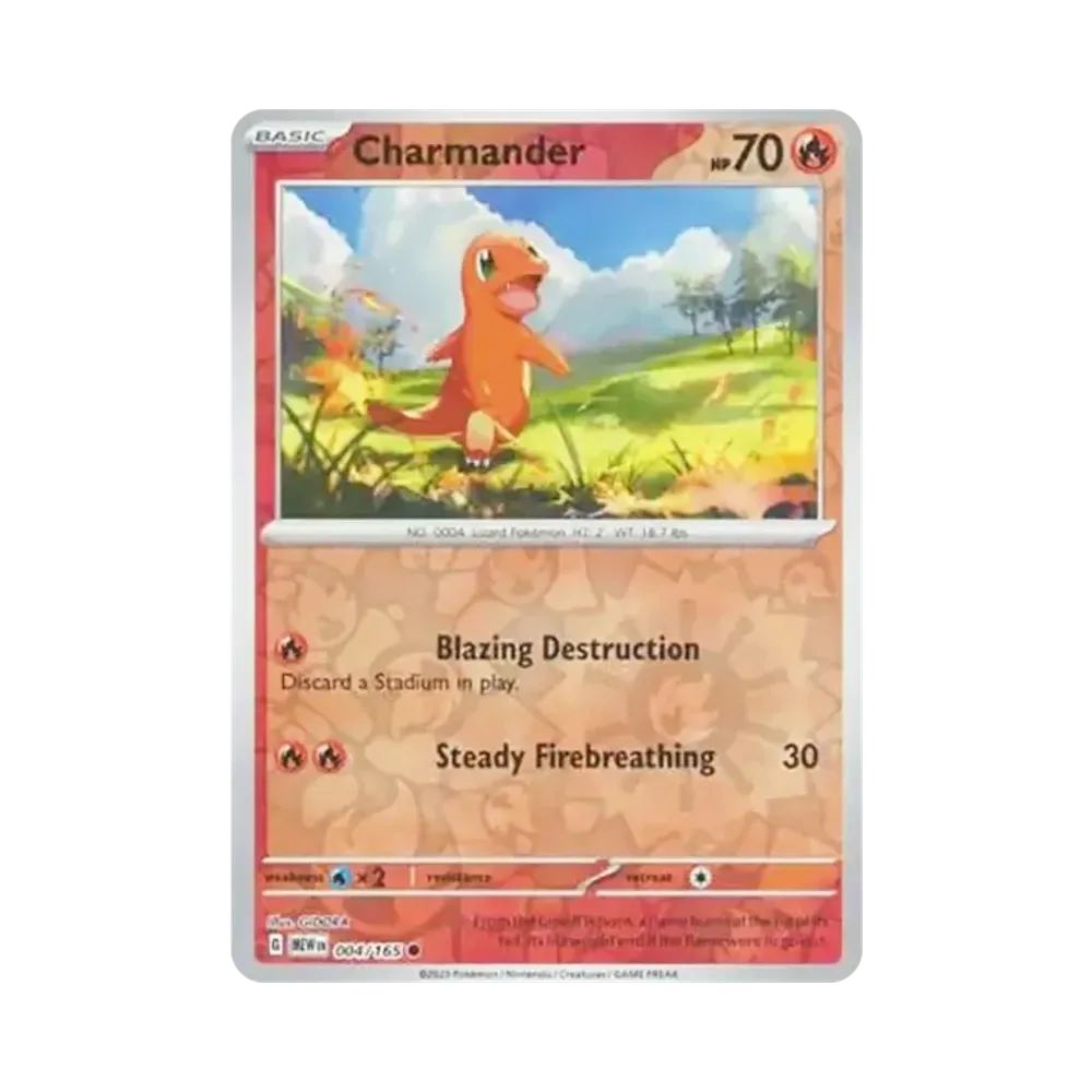 ヒトカゲ C :リバースホロ [MEW EN 004/165]【英語版】(スカーレット&バイオレット「151」)