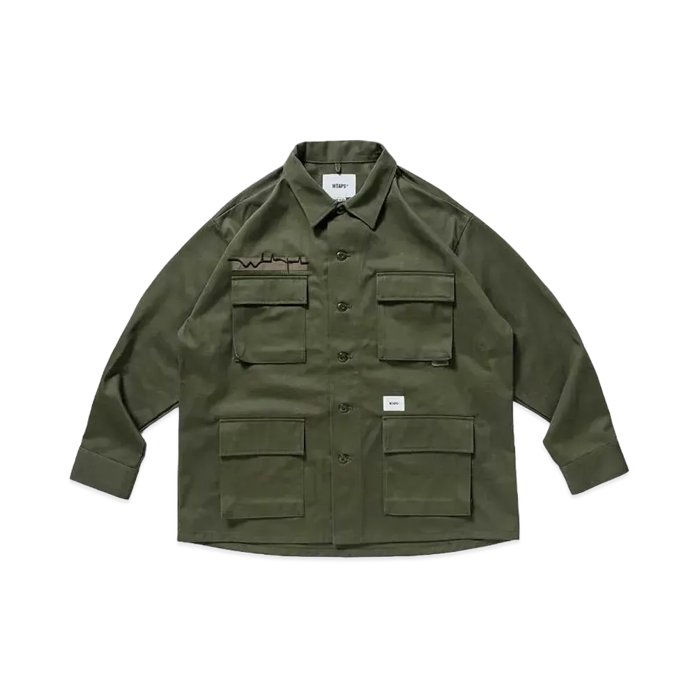 Wtaps JUNGLE 01 / LS / COTTON. TWILL "Olive Drab"