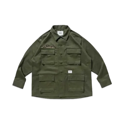 Wtaps JUNGLE 01 / LS / COTTON. TWILL "Olive Drab"