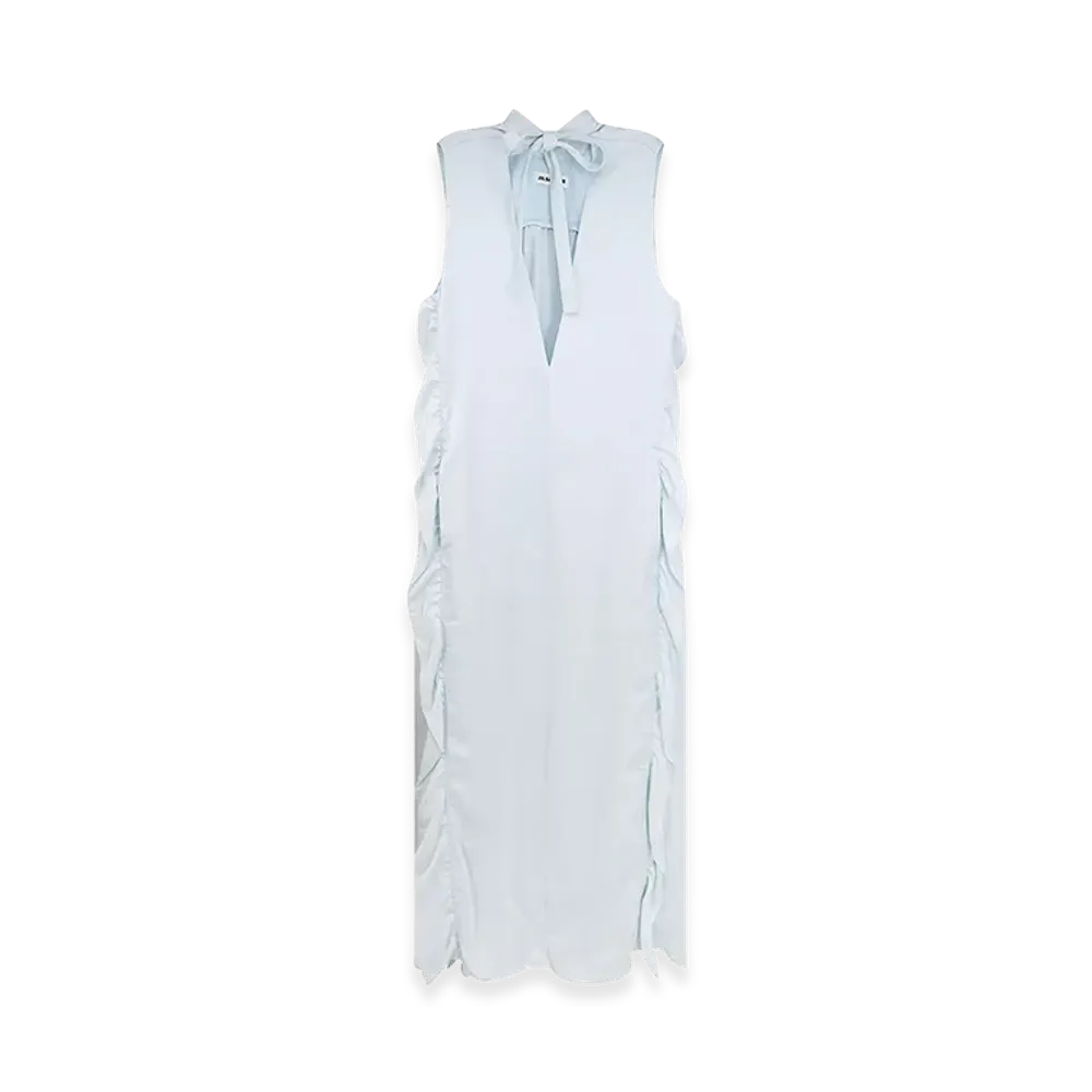 Jil Sander Women's Viscose Dress With Lateral Rouches "Blue"