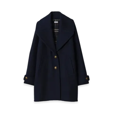 Burberry Women's Wool Coat "Pilot Blue"