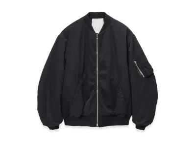 Graphpaper Fulled Wool Twill Flight Jacket "Black"