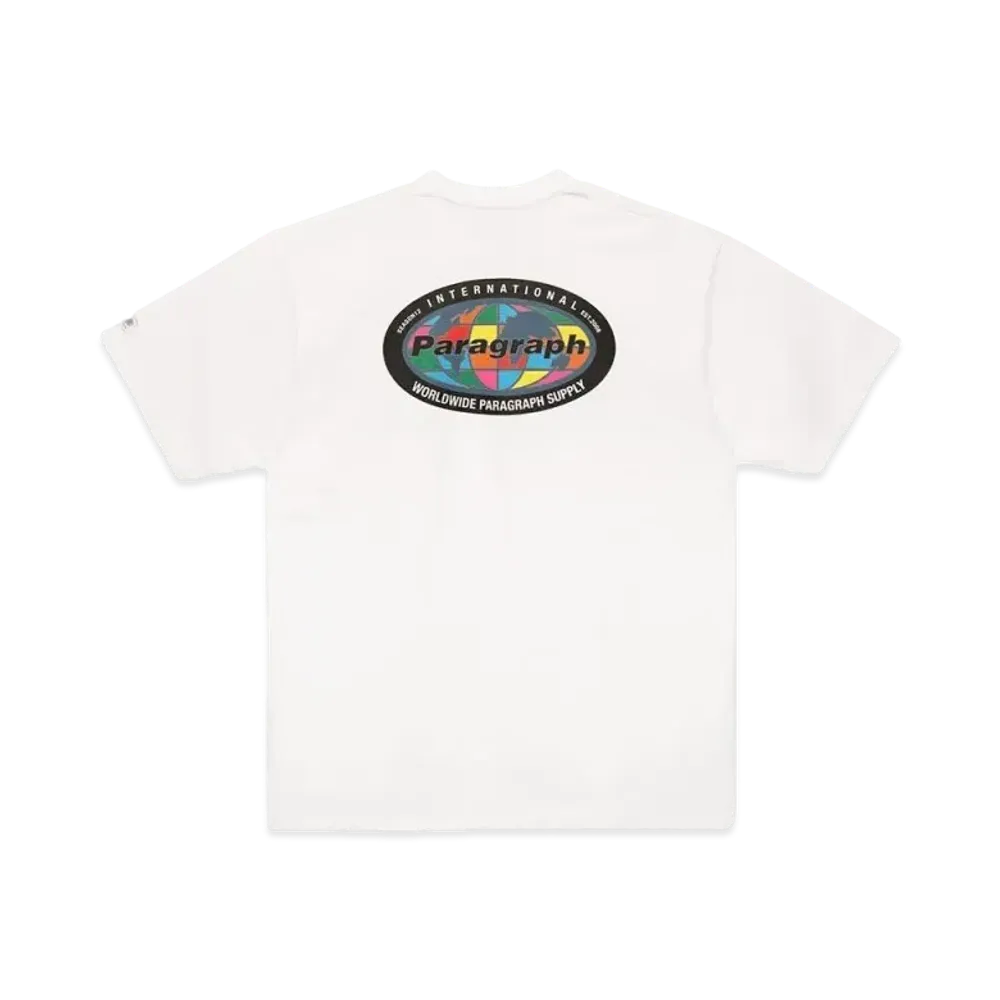 Paragraph Colorful Earth Logo T Shirt "White"