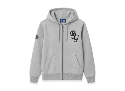 Nike x Paris Saint Germain PSG Logo Embroidered Tech Fleece Full-Zip Hoodie "Gray"