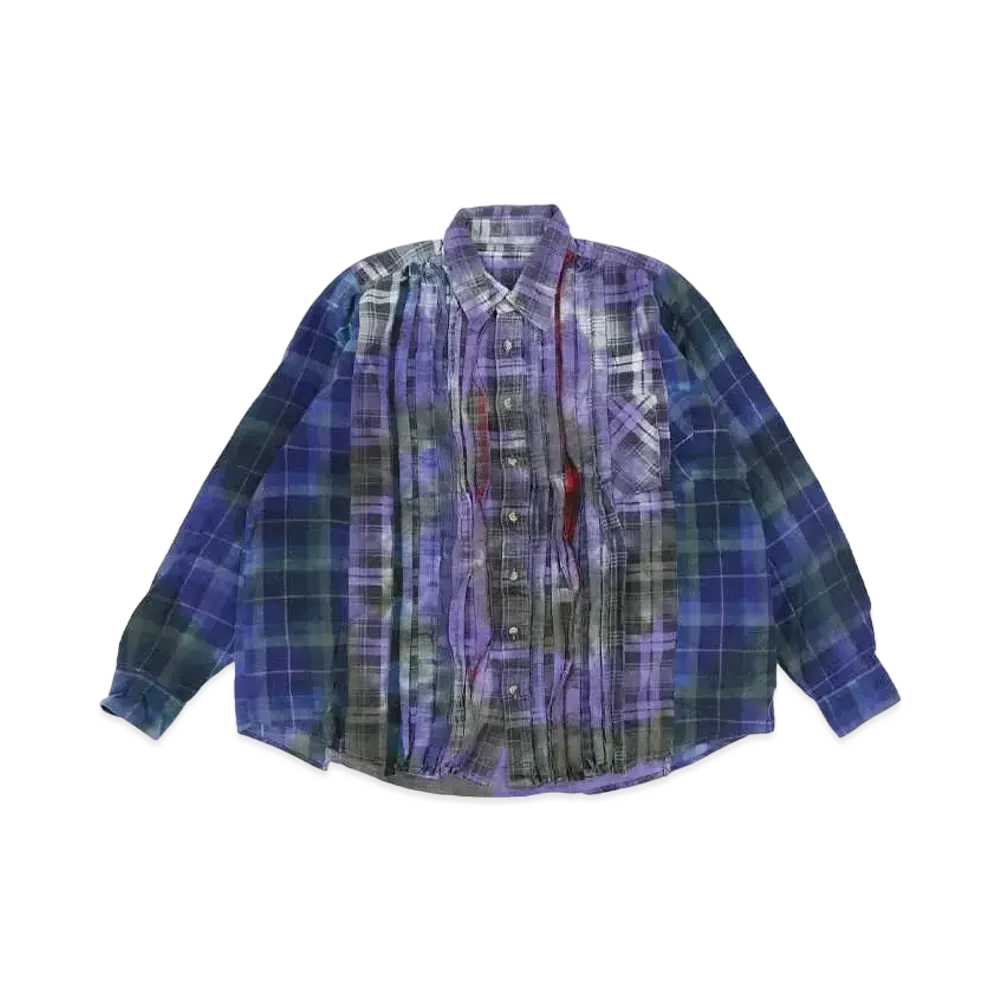 Needles FLANNEL SHIRT - RIBBON WIDE SHIRT / TIE DYE "Assort"
