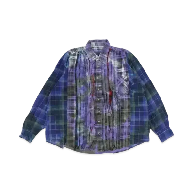 Needles FLANNEL SHIRT - RIBBON WIDE SHIRT / TIE DYE "Assort"