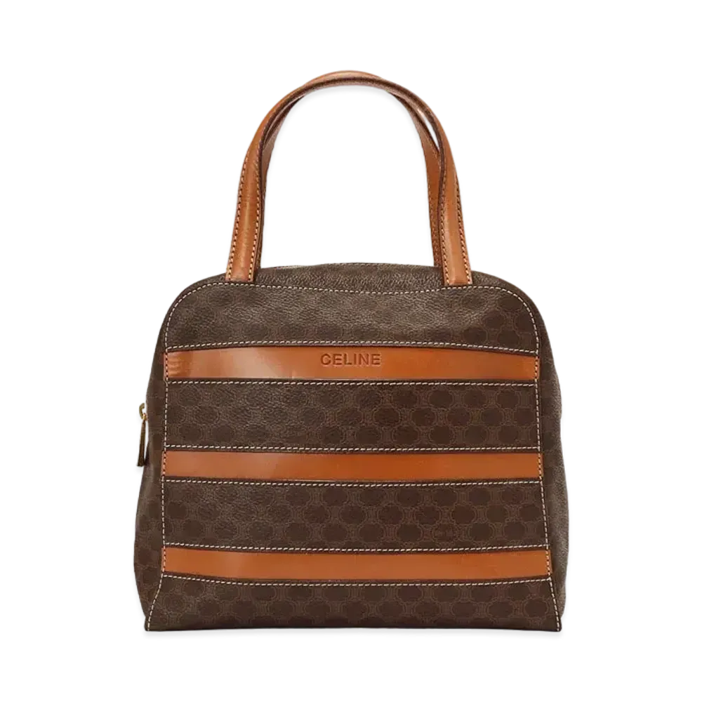 CELINE Macadam Logo Hand Bag "Brown"