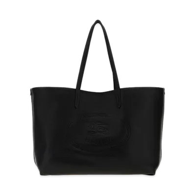 Burberry Women's Leather Medium Highlands Shopping Bag "Black"