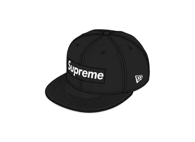 Supreme Ghostface Box Logo New Era "Black"