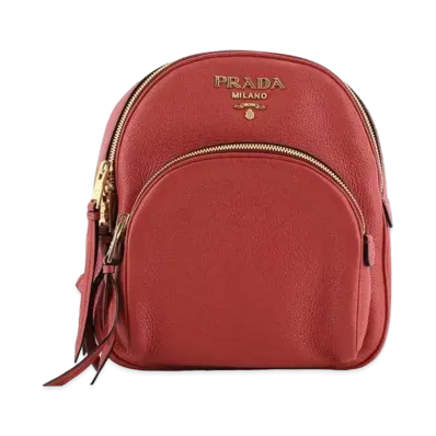 PRADA Convertible Front Pocket Backpack "Red"