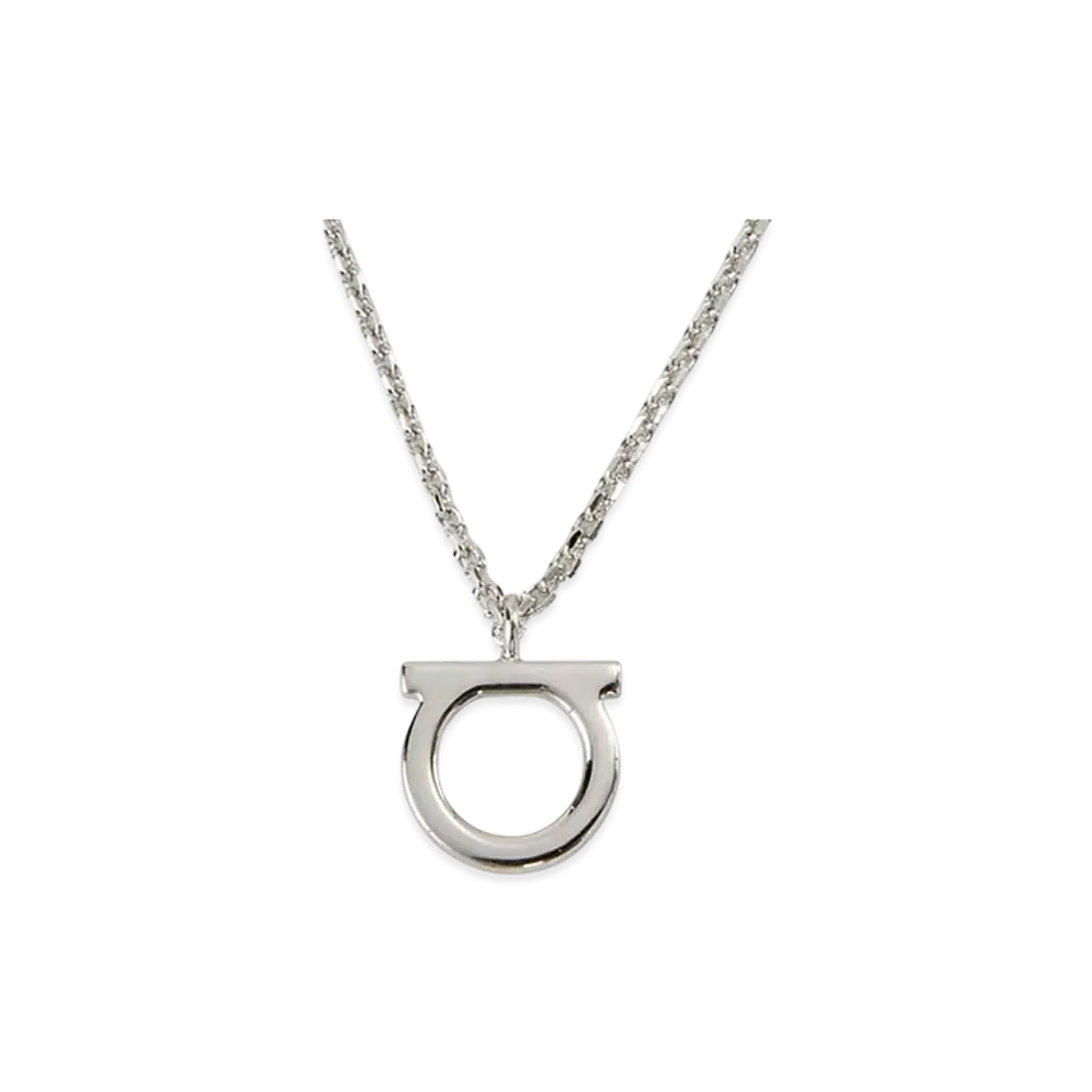 Salvatore Ferragamo Necklace Women Gancini Icon Motif "Silver"