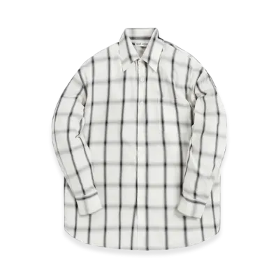 OUR LEGACY Borrowed Shirt "White Black Optic Dissonance"