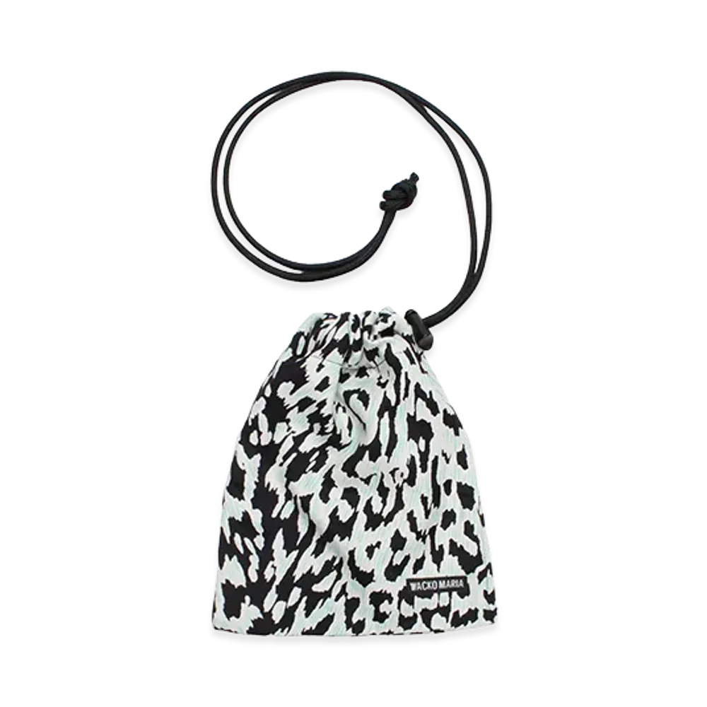 WACKO MARIA Leopard Drawstring Bag "Ivory"