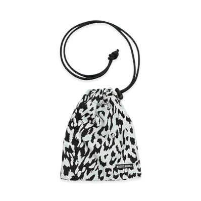 WACKO MARIA Leopard Drawstring Bag "Ivory"