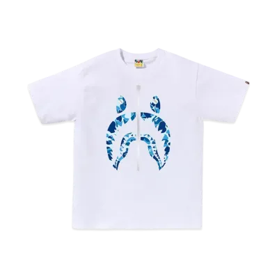 A BATHING APE ABC Camo Shark Tee "White/Blue"