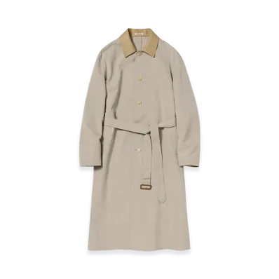 AURALEE Wool Max Canvas Coat "Top Gray Beige"