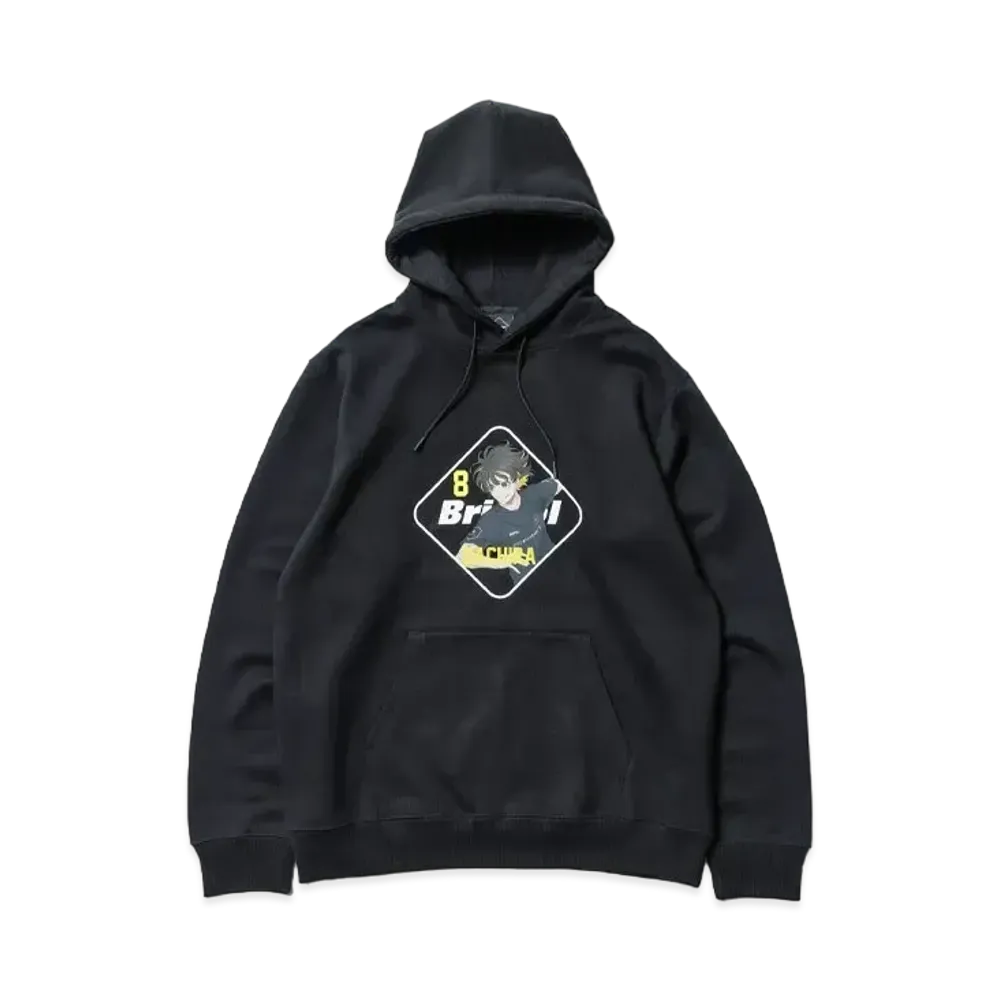 F.C.Real Bristol x BLUE LOCK Sweat Hoodie BACHIRA "Black"