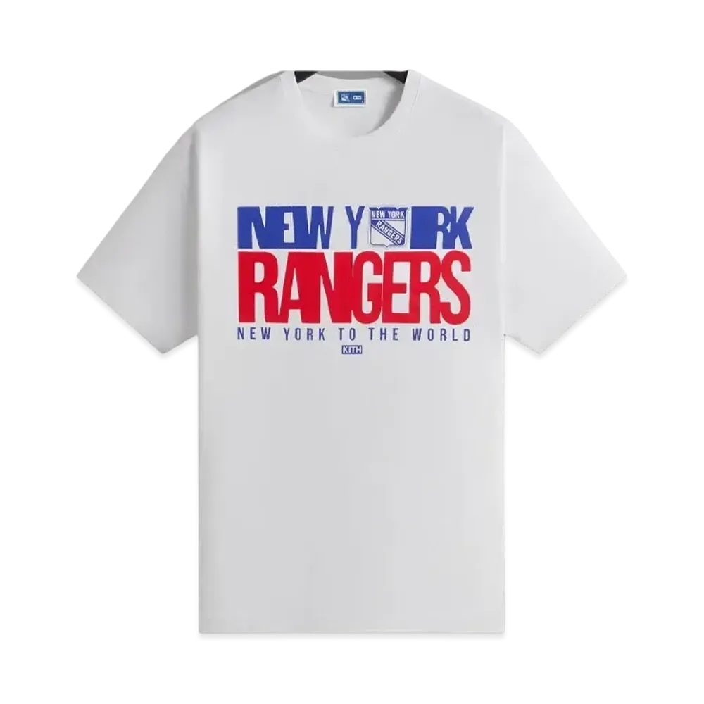 Kith x The New York Rangers New York To The World Vintage Tee "White"