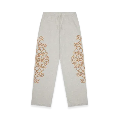 DENIM TEARS Western Embroidered Sweatpants "Grey"