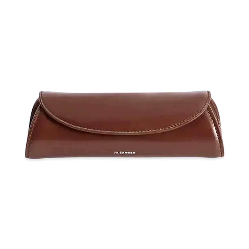 Jil Sander Cannolo Glasses Case "Dark Earth"