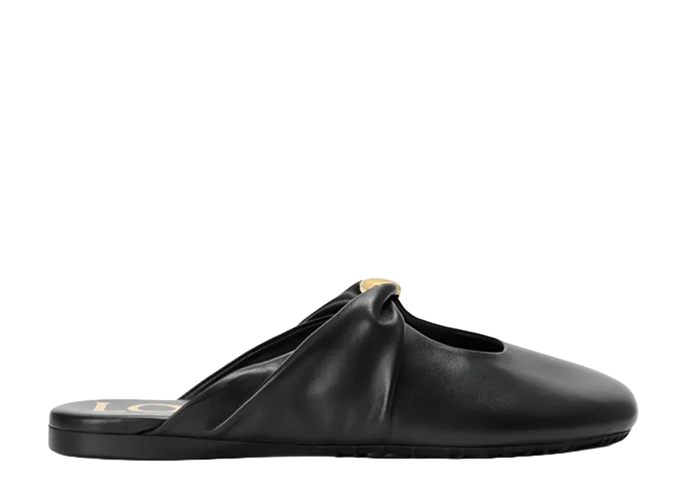 LOEWE Women's Pebble Soft Mule in Nappa Lambskin "Black"
