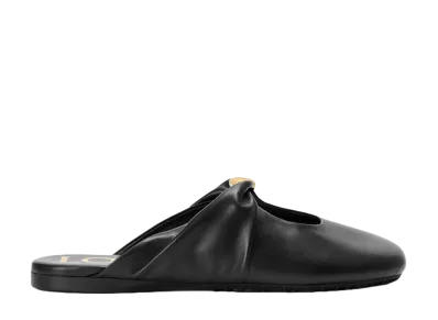 LOEWE Women's Pebble Soft Mule in Nappa Lambskin "Black"
