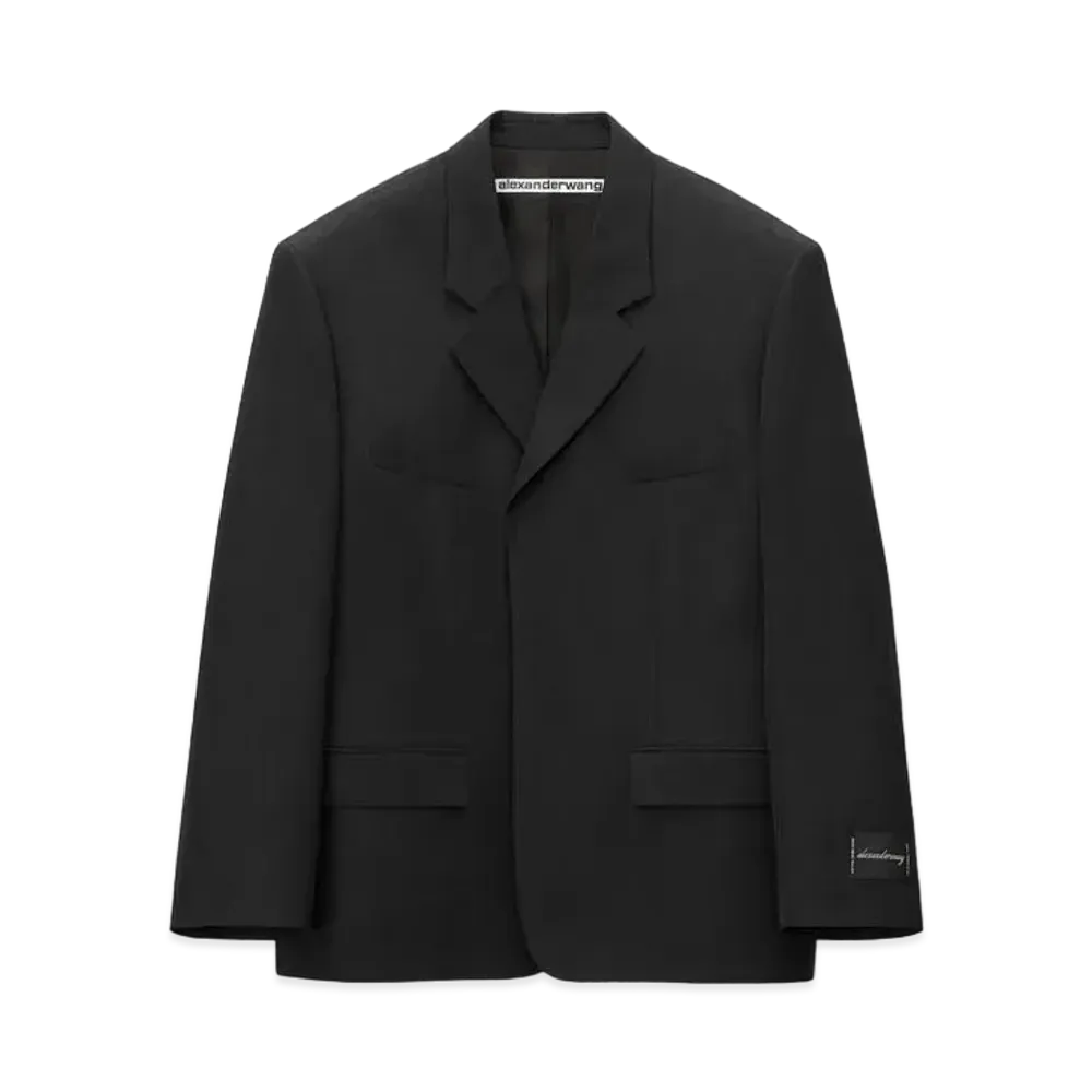 Alexander Wang Wool-Blend Tailored Blazer "Black"