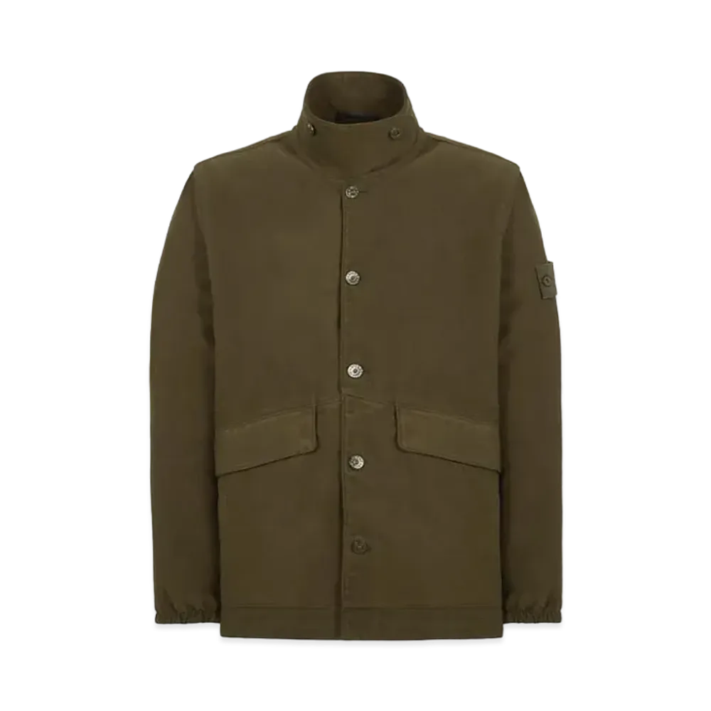 Stone Island A02F3 COTTON MOLESKIN-TC_GHOST PIECE "Military Green"