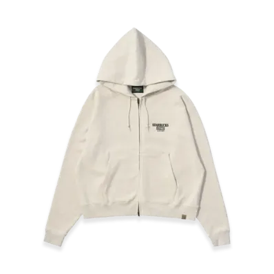 STARBUCKS STAND x BEAMS Logo Zip Hoodie "Oatmeal"