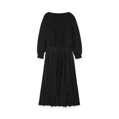 BALENCIAGA Women's Long Sleeve Balloon Dress "Black"