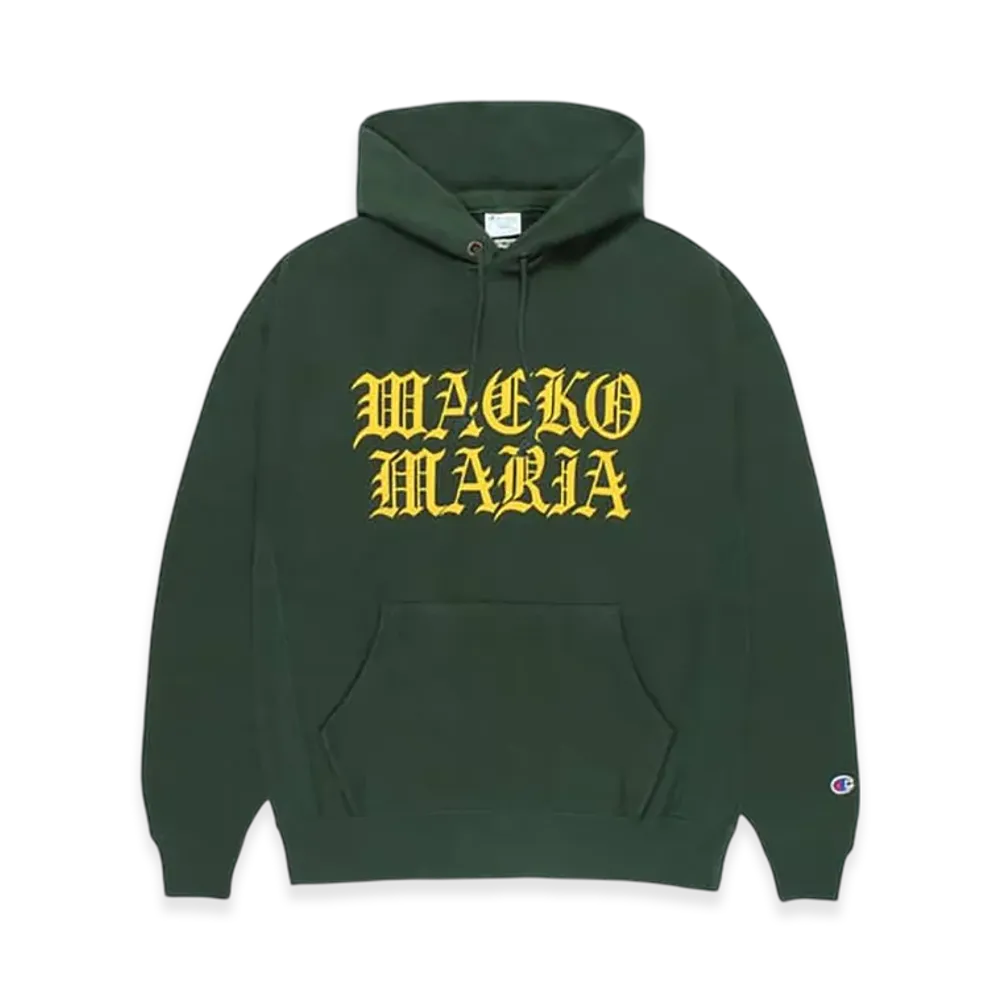 WACKO MARIA x Champion Reverse Weave Hooded Sweat Shirt "Dark Green"