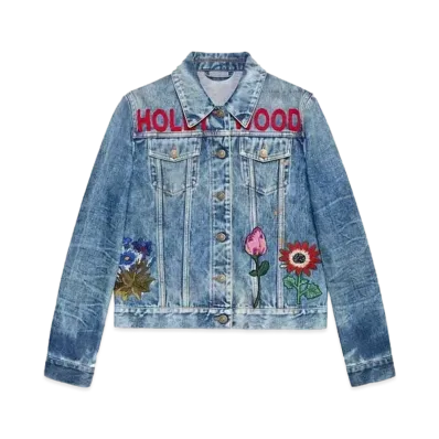 GUCCI Embroidered Denim Jacket