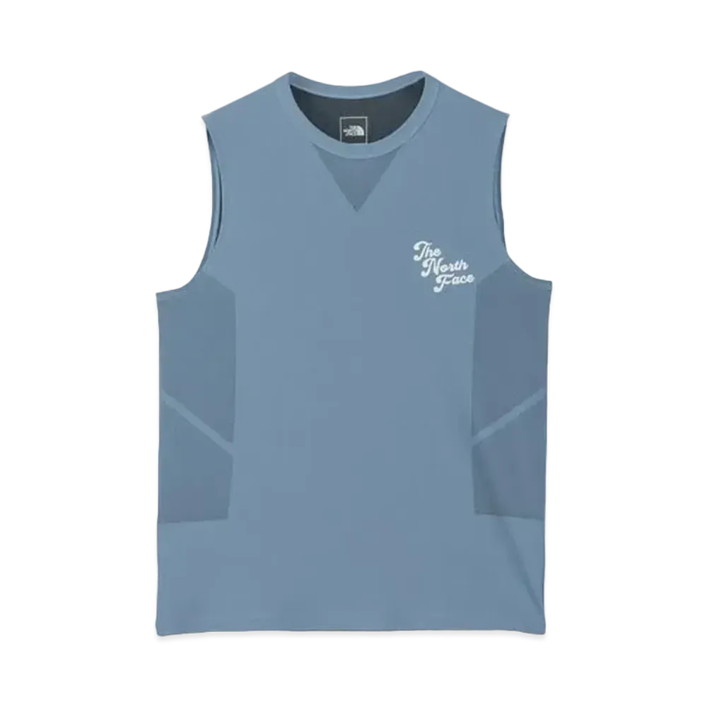 The North Face Sleeveless Freelance Spiral Crew "Steel Blue"
