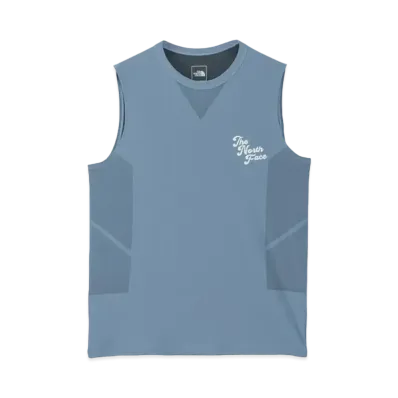 The North Face Sleeveless Freelance Spiral Crew "Steel Blue"