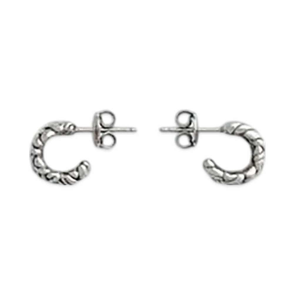 Bottega Veneta Intreccio Small Earrings "Silver"