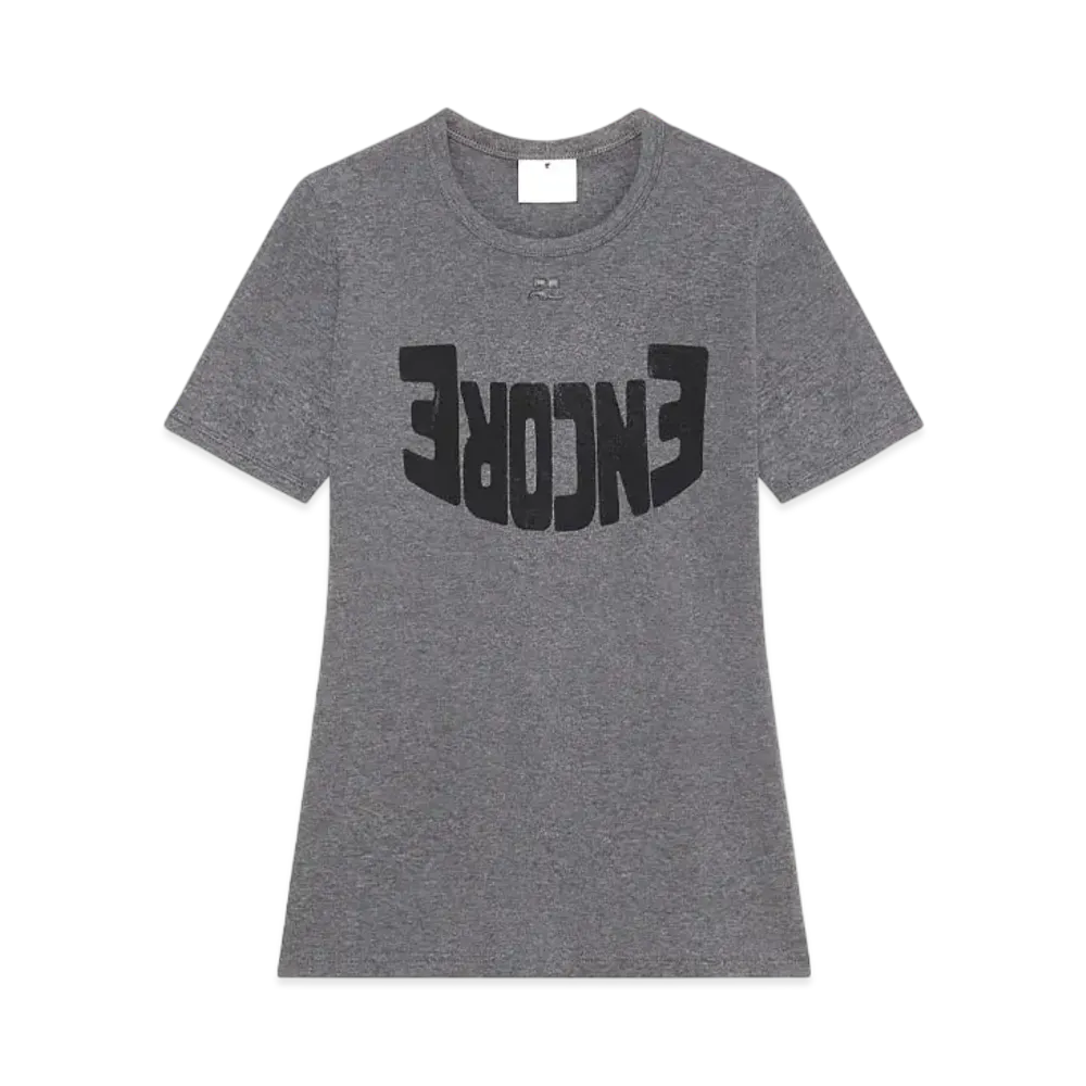 Courreges Encore Contrast T-Shirt "Dark Heather Grey/Black"