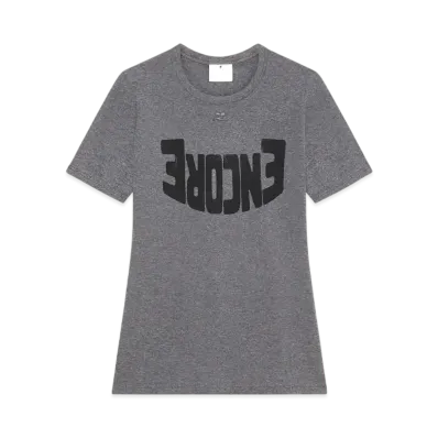 Courreges Encore Contrast T-Shirt "Dark Heather Grey/Black"