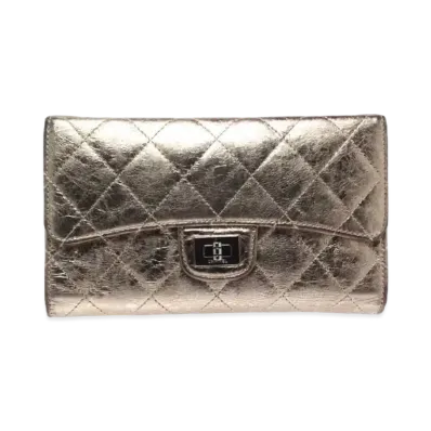 CHANEL 2.55 Matelasse Wallet "Gold"