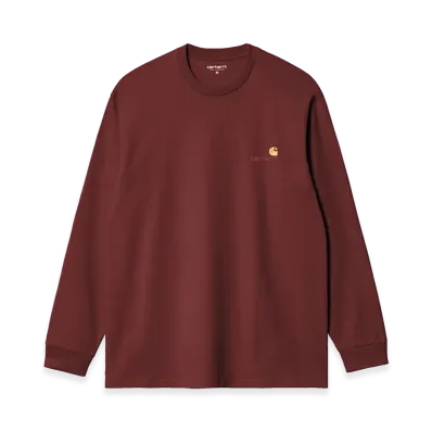 Carhartt WIP L/S American Script T-Shirt "Amarone"