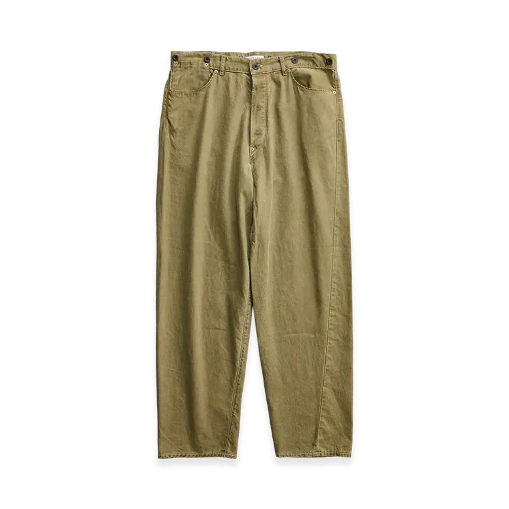 NICENESS H.Sharky Vintage Treat Herringbone Twist Jeans "Khaki"