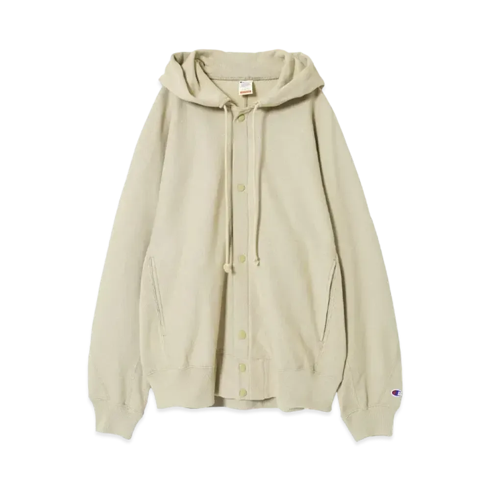 N.HOOLYWOOD Snap Hoodie Sweatshirt "Beige"