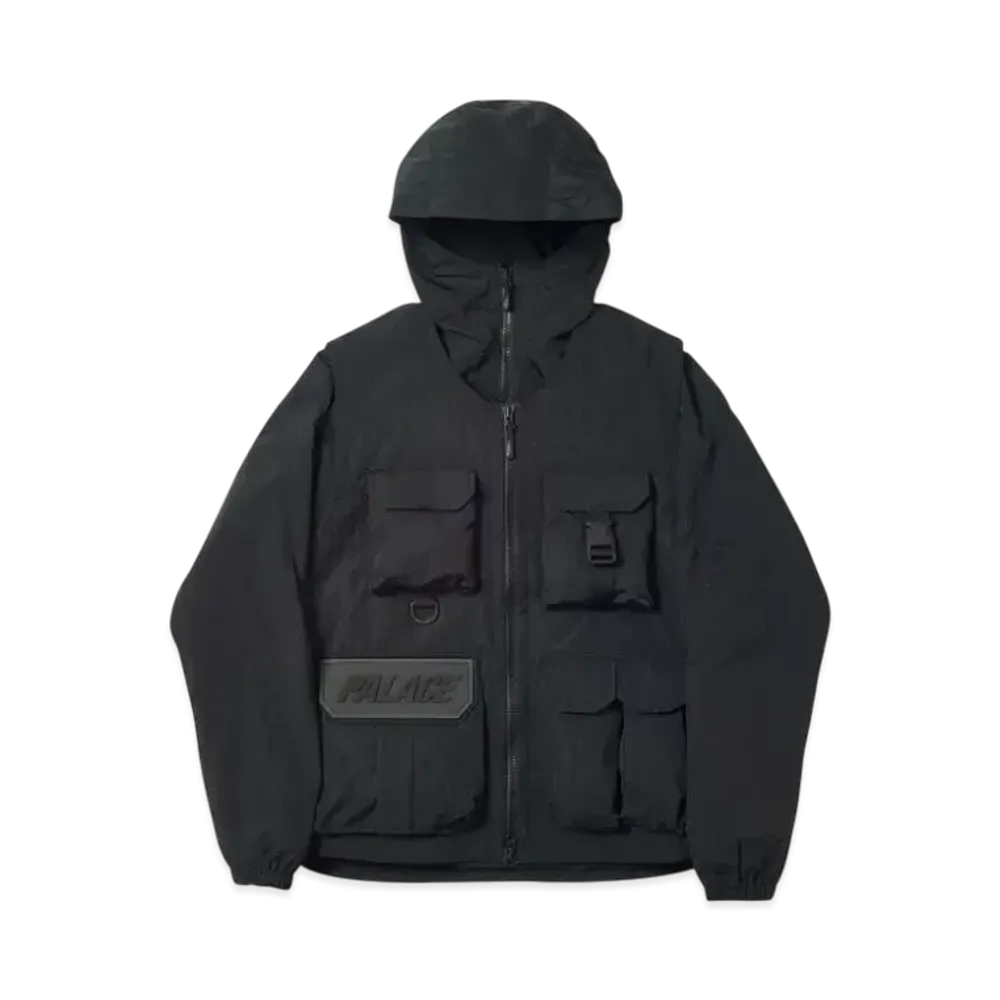 PALACE Utility Iridescent Jacket + Vest "Black"