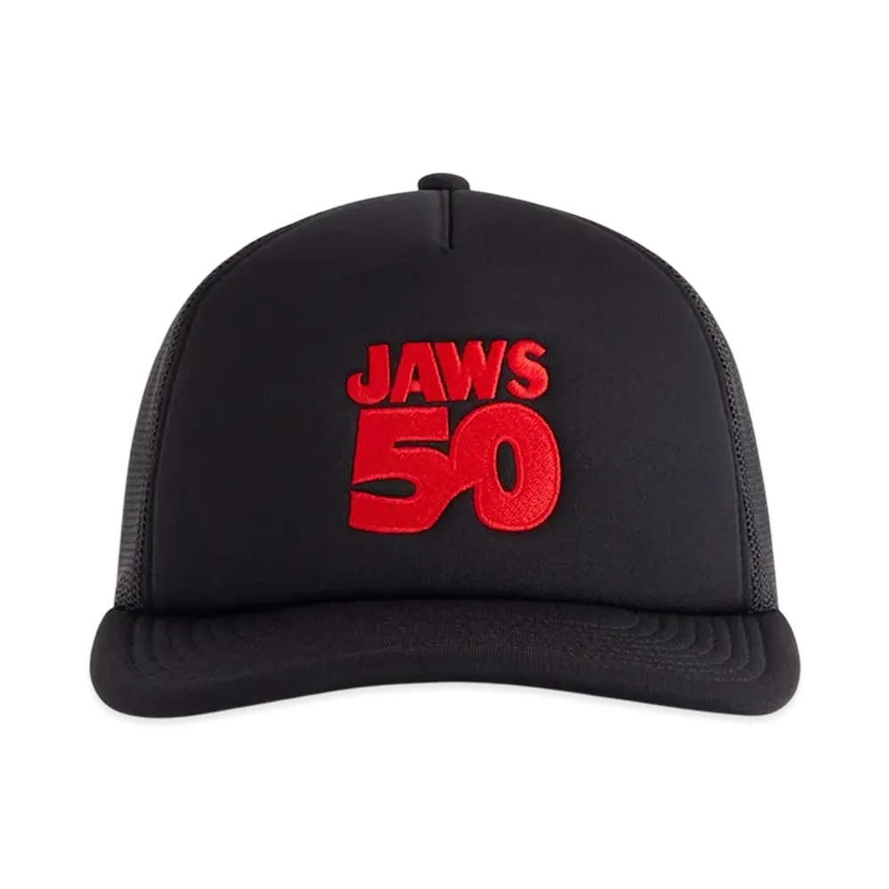 Kith x JAWS 50 Poly Foam Nolan Trucker Hat "Black"