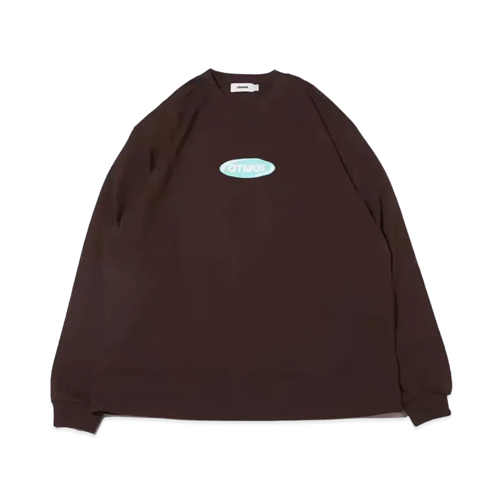 atmos Shop List Logo LS T-shirts "Brown"