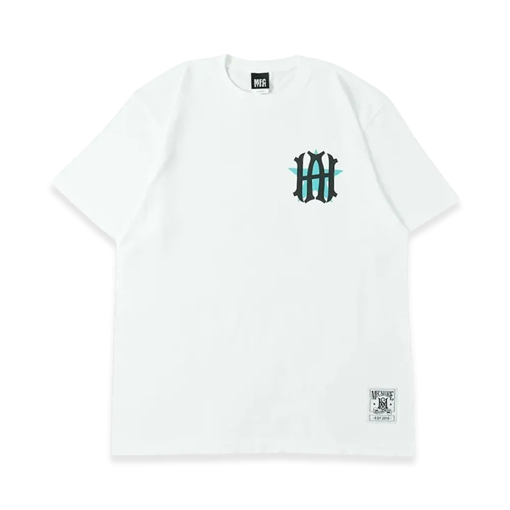 ayumi hamasaki x CONVERSE TOKYO x MFC STORE AH Logo Tee "White/Turquoise"