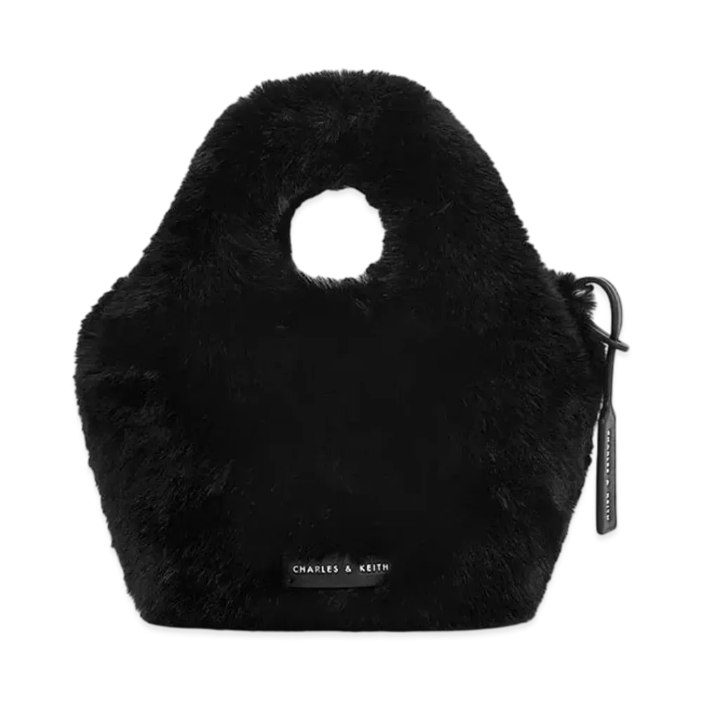 CHARLES & KEITH Yama Pad Chain Handle Bag "Noir"