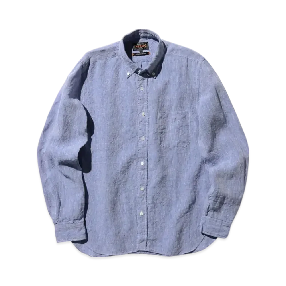 BEAMS B.D. LINEN SOLID "Blue"