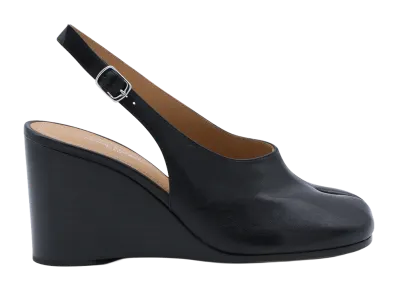Maison Margiela Women's Tabi Wedge Slingback "Black"
