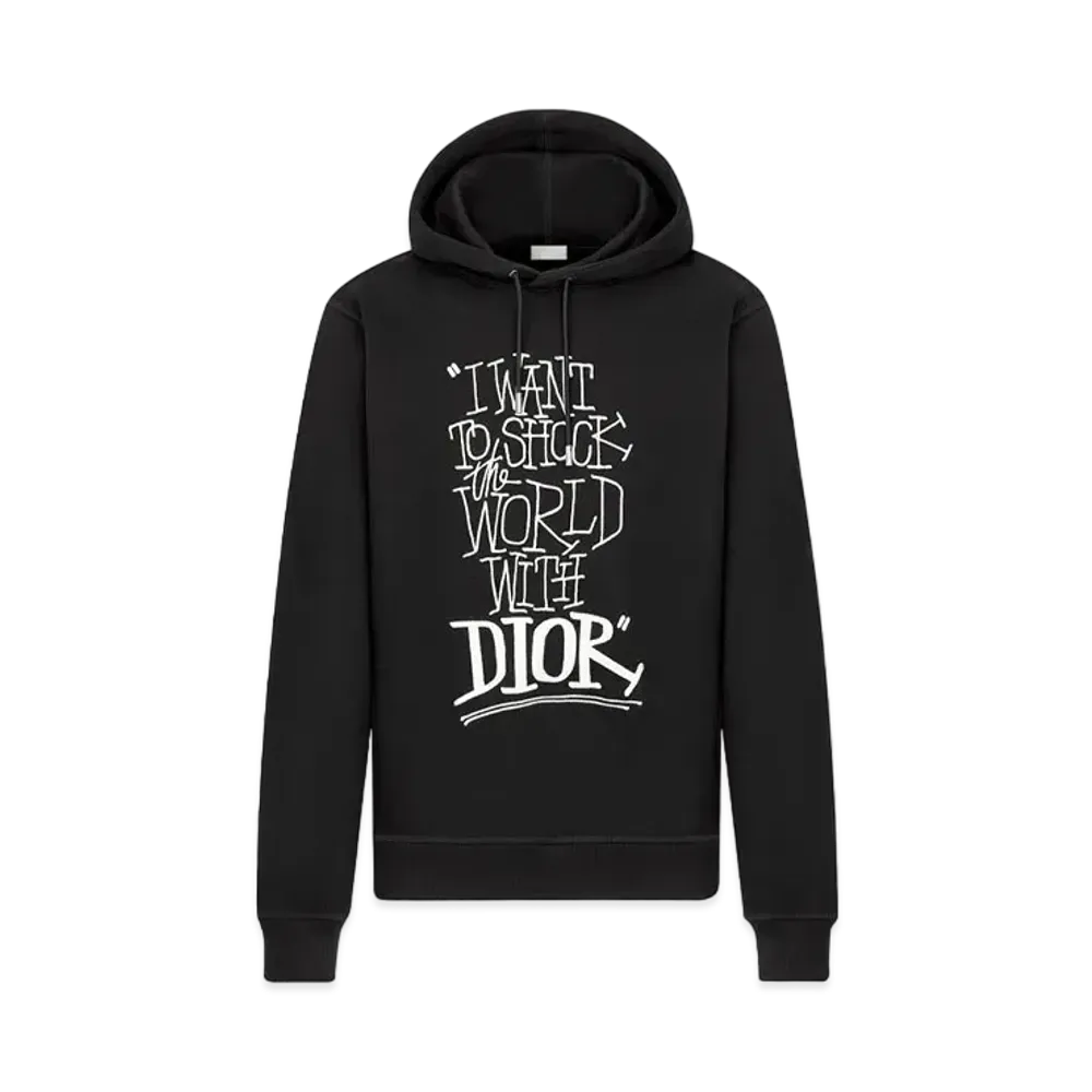 Dior x Shawn Stussy Oversized Hooded Sweatshirt "Black"